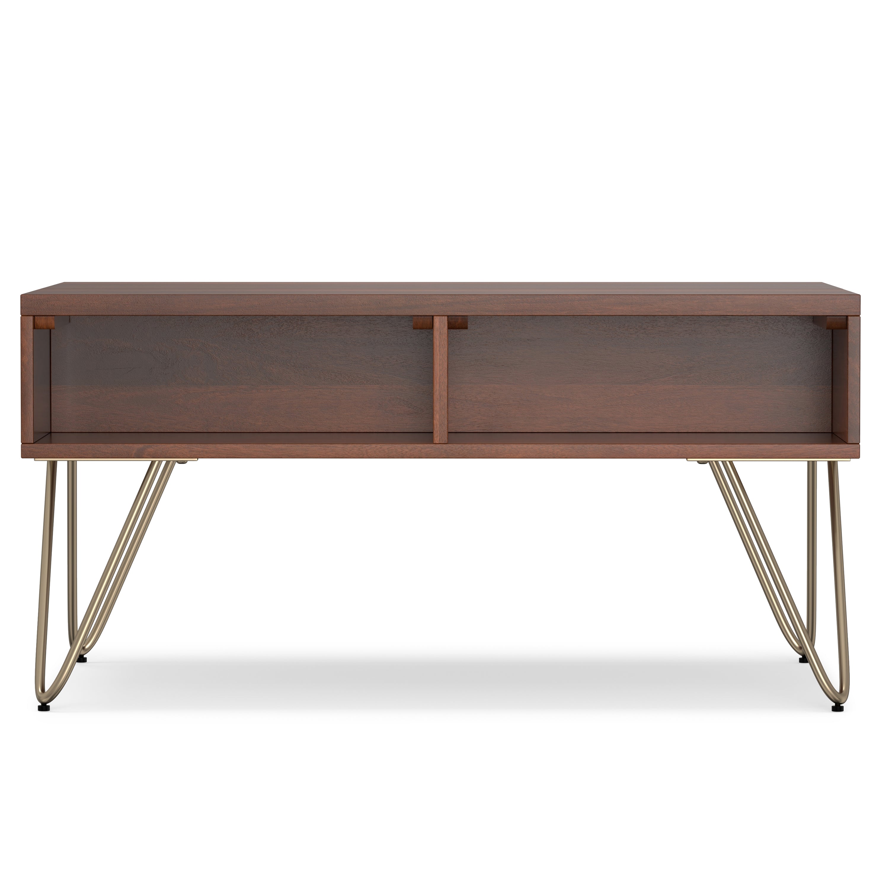 Hunter 36 Inch Wide Solid Mango Wood Small Lift Top Coffee Table in Umber