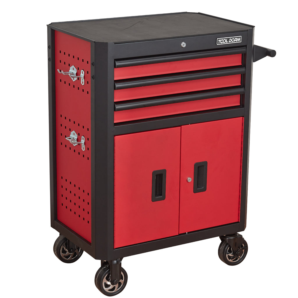 28 Inch 3-Drawer Rolling Tool Chest with Wheels