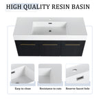 48 Inch Wall-Mounted Bathroom Vanity with Sink