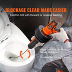 12V Electric Drain Auger - Cordless Plumbing Snake