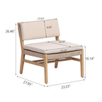 OMI Lounge Chair Acacia and Rope Design