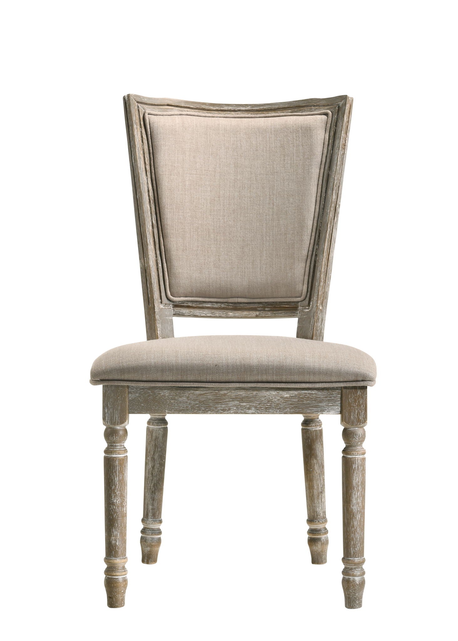 Gabrian Two Tone Reclaimed Side Chair Set of 2 - Beige / Gray