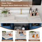 42" Modern Solid Wood Bathroom Vanity with Sink