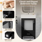 20-Inch Bathroom Vanity With Ceramic Sink