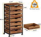 7-Drawer Storage Dresser Cabinet with Wheels