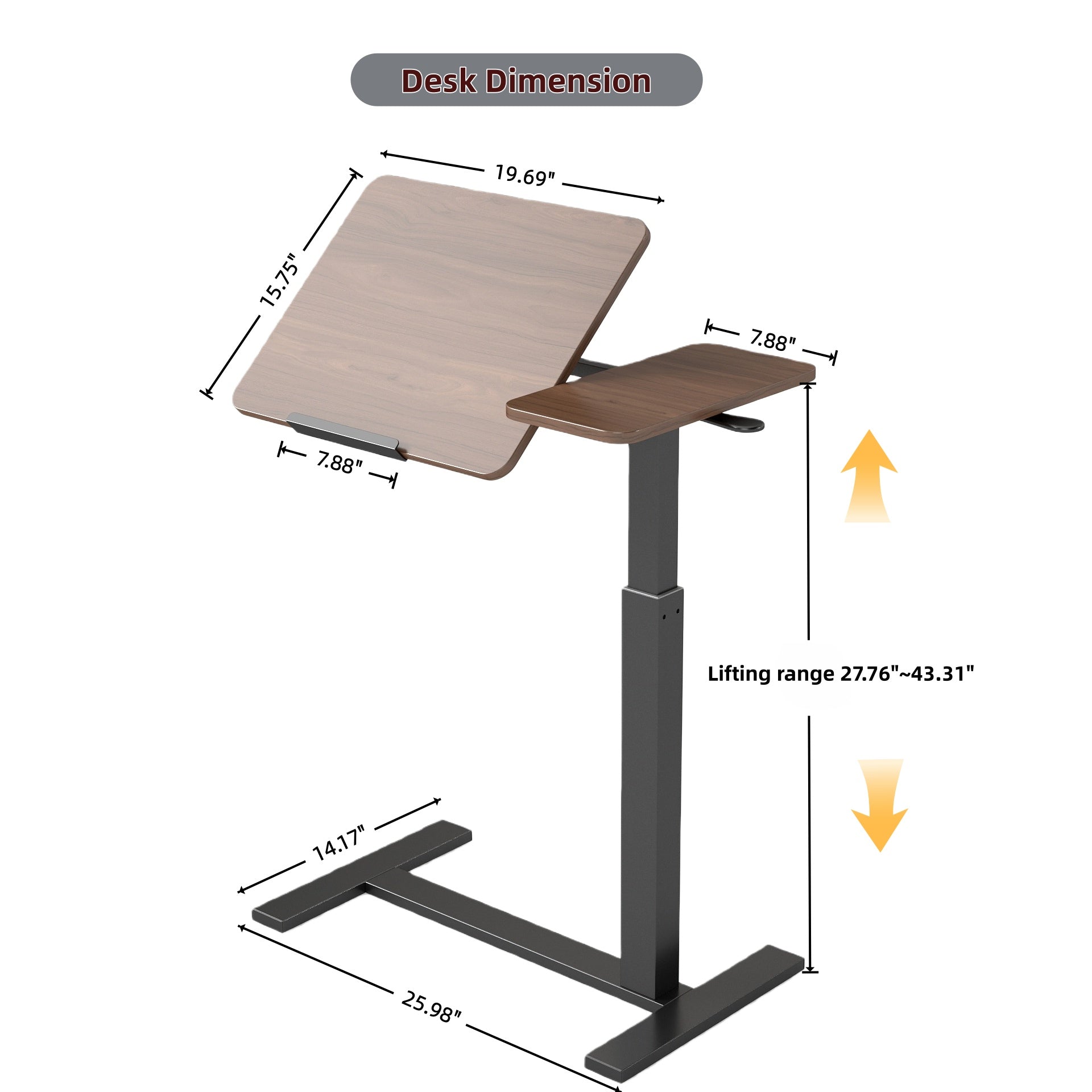 Mobile Adjustable Standing Desk