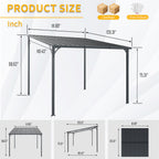 Outdoor Pergola - 10' x 10' Hardtop Gazebo