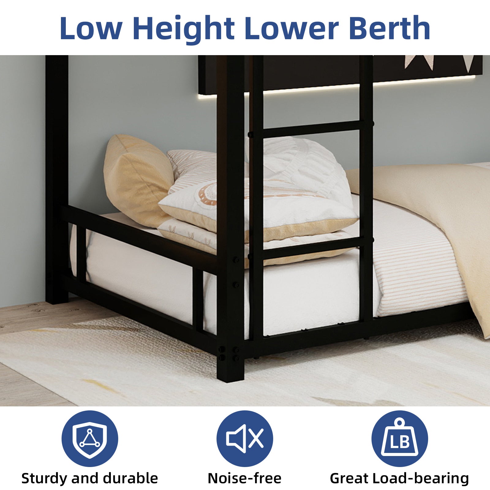 Metal Twin Over Twin Bunk Bed