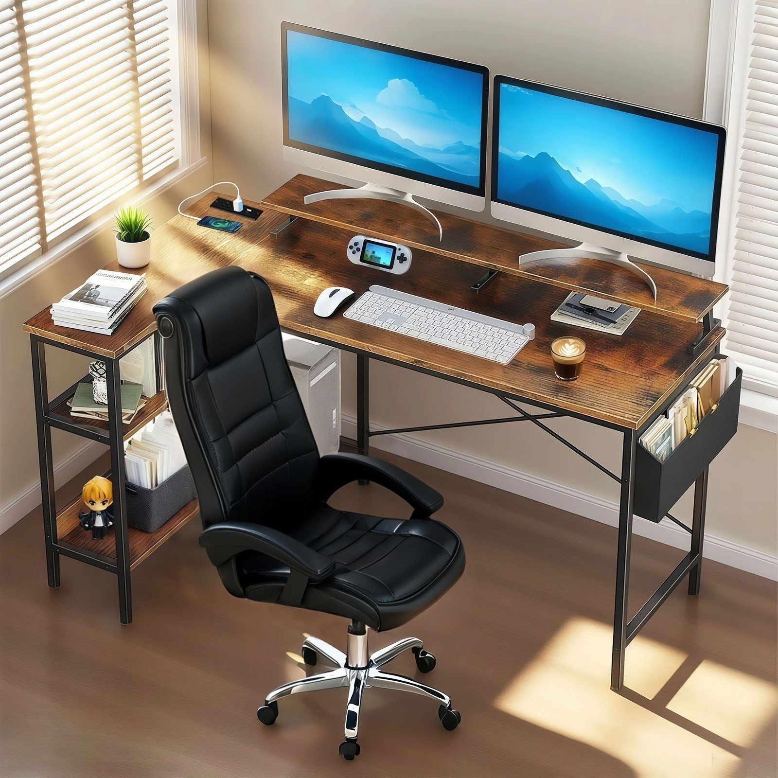 47'' Gaming Desk with Power Outlets