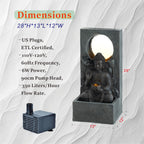 28" H Outdoor Buddha Waterfall Fountain
