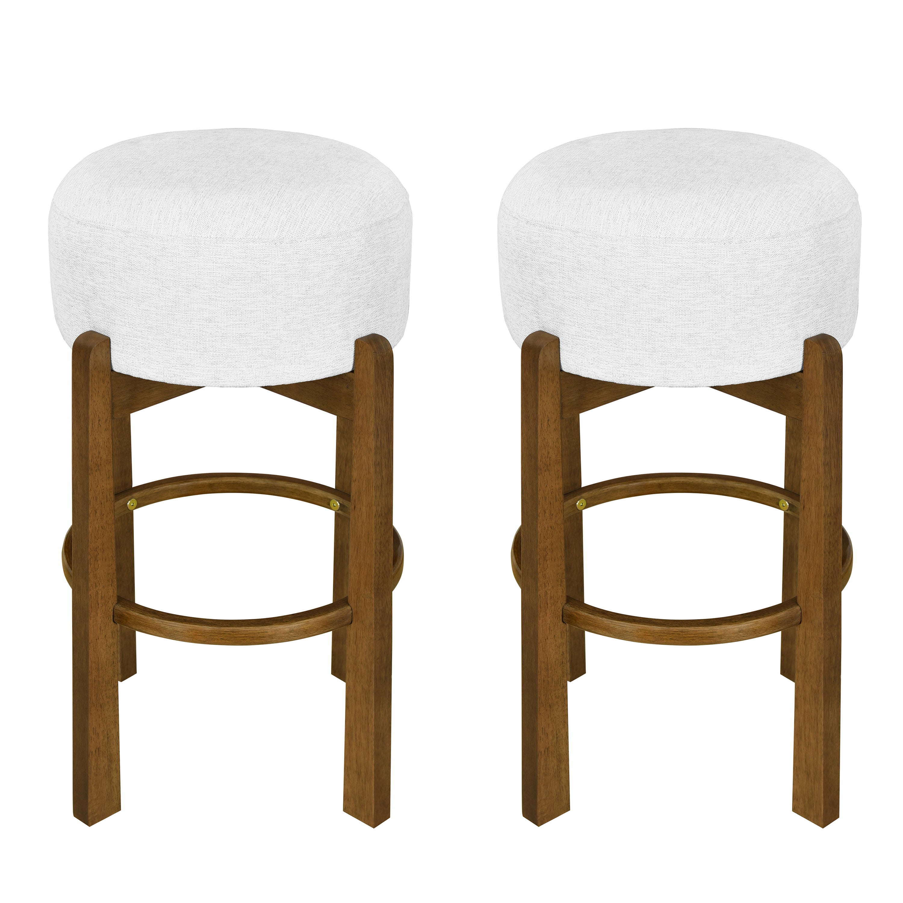 Vera Indoor Wooden Upholstered Barstool, Dark