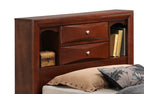 Stylish Twin Storage Bed In Cherry Wood
