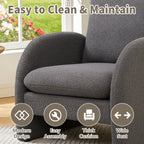 Modern Sherpa Upholstered Accent Chair