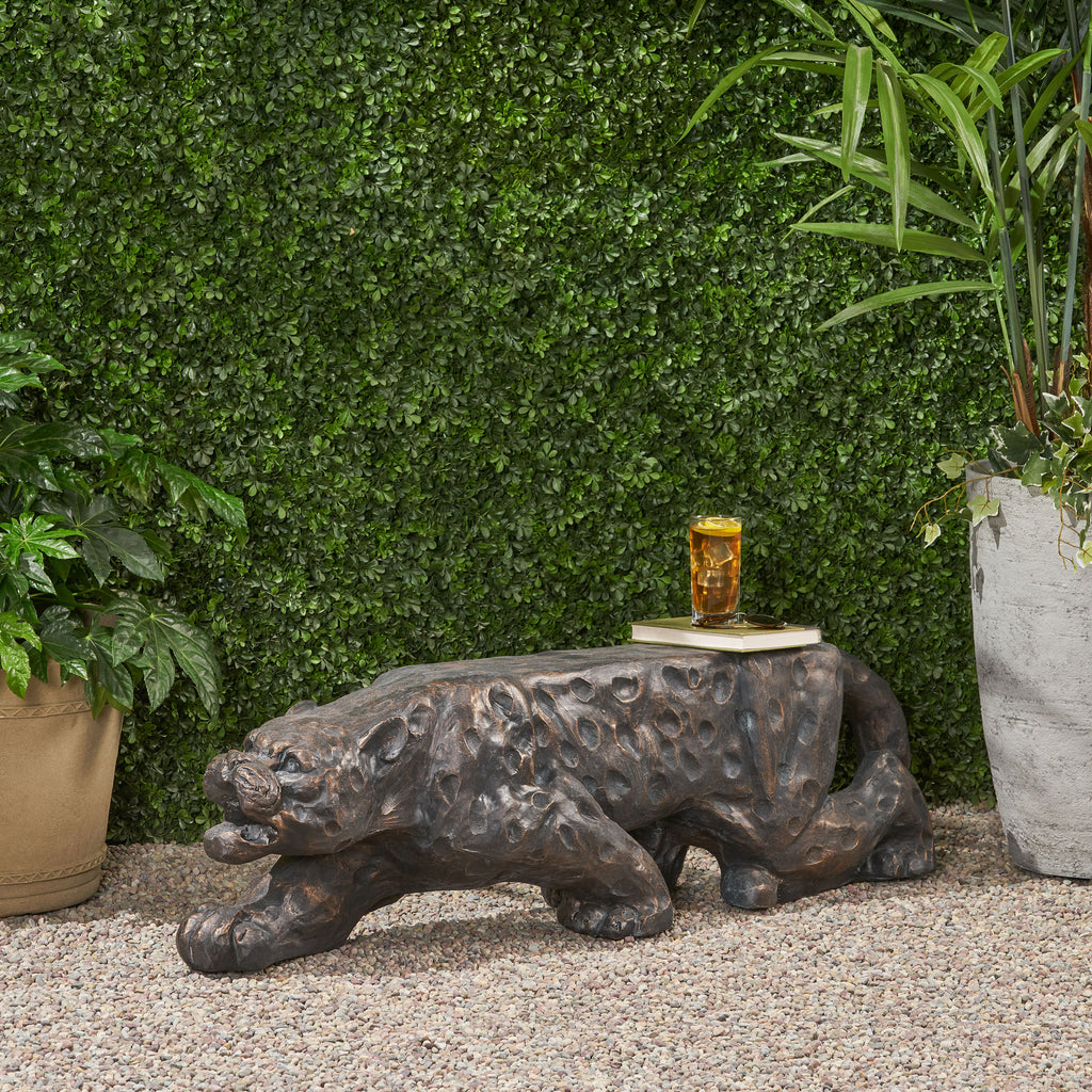 Leopard Lightweight Concrete Bench