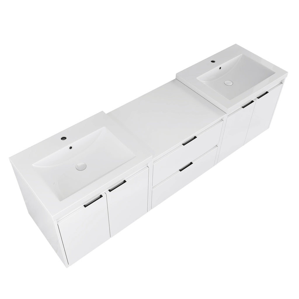 72" Bathroom Vanity With Resin Sink