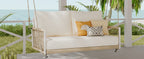 TREXM 1-Piece Woven Rope Outdoor Swing Sofa