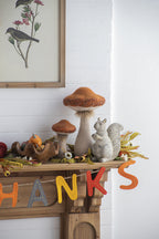 Farmhouse Mushroom Figurines - Set of 2