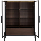 51.2'' Freestanding Display Cabinet with 2 Storage Drawers