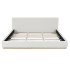 Elegant Upholstered Bed With Solid Wood Frame - King