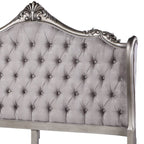 Ariadne Velvet & Antique Platinum Finish Eastern King Bed