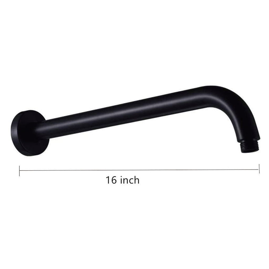 16" Shower Arm with Flange, Matte