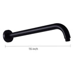 16" Shower Arm with Flange, Matte