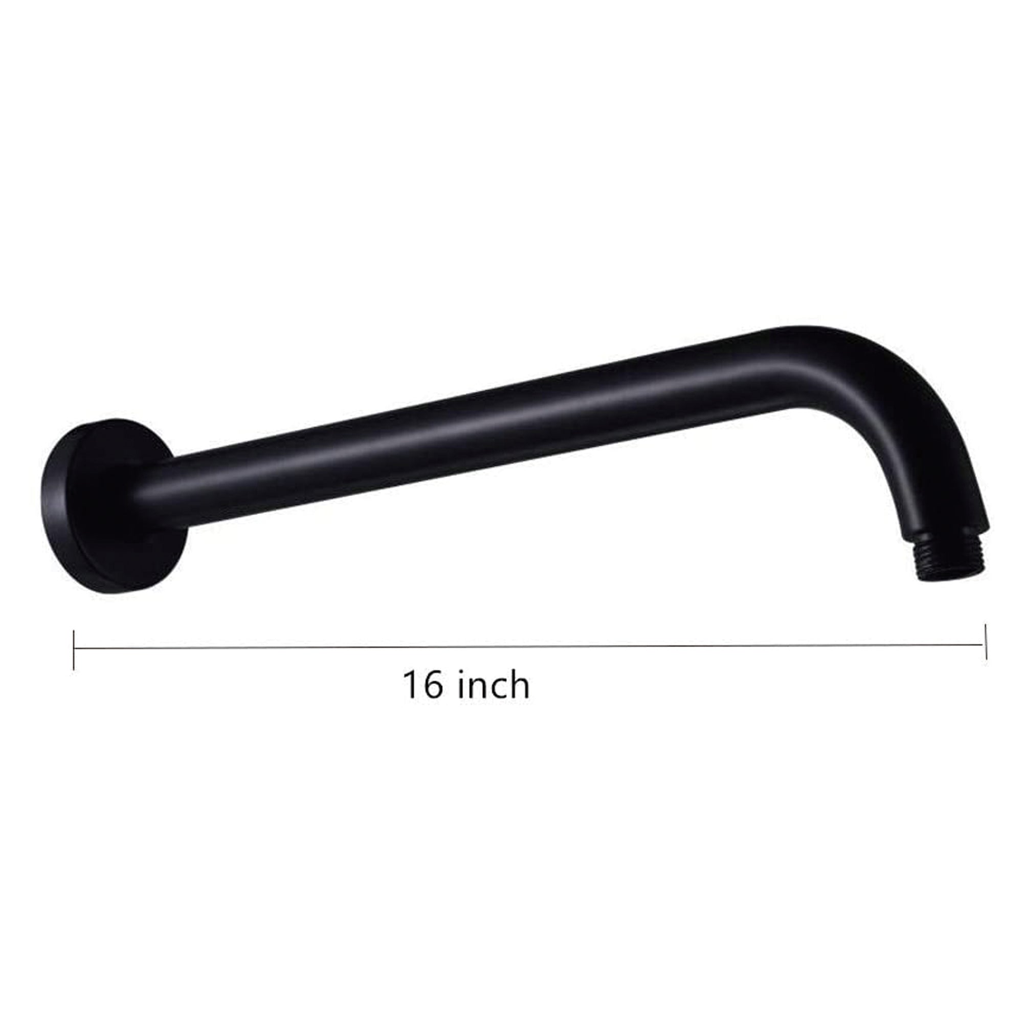 16" Shower Arm with Flange, Matte