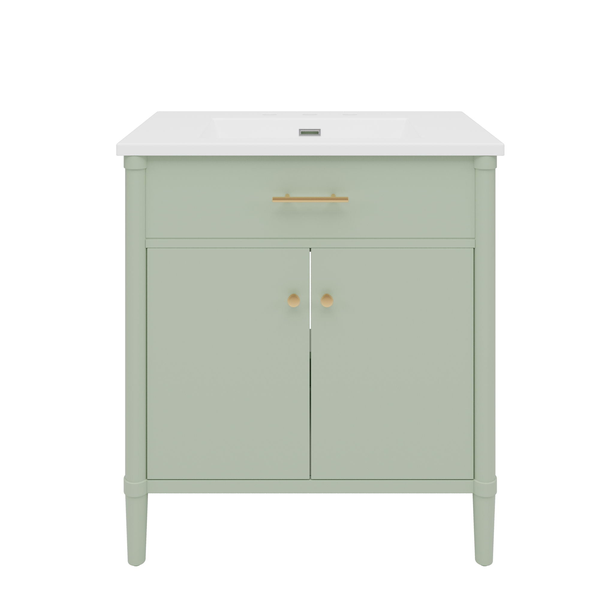 Bathroom Vanity With Sink, Soft Close Doors And Adjustable Shelf