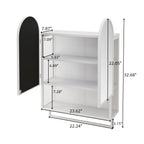 23.62" Modern Double-Arched Mirror Cabinet