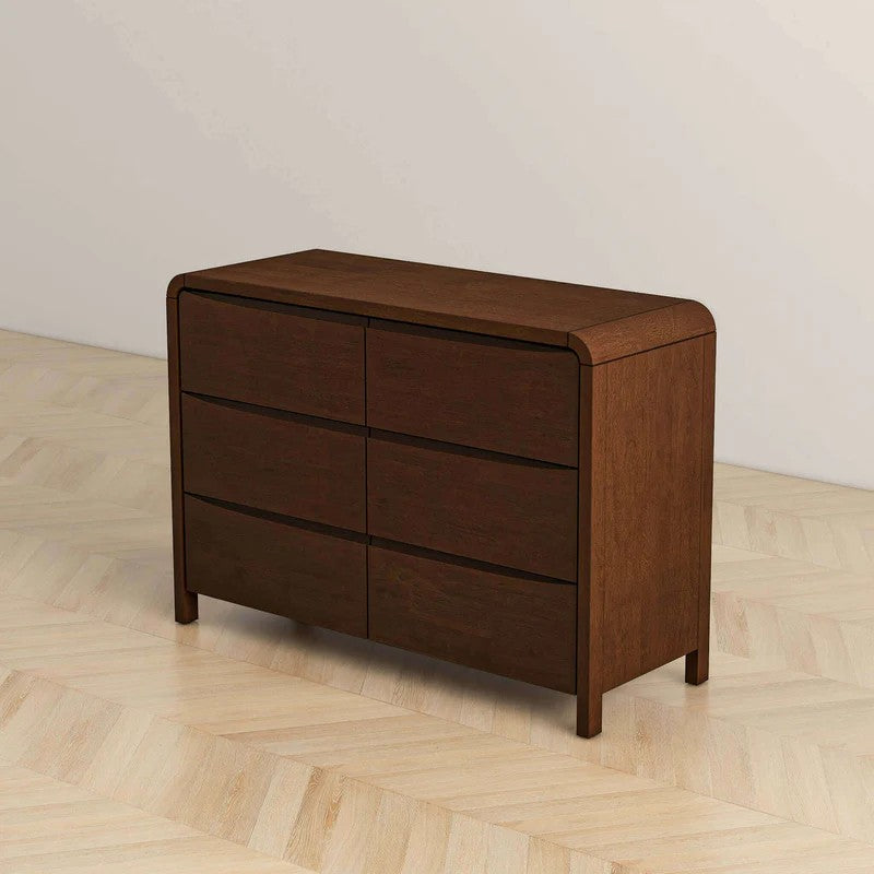 Lionel Mid Century Modern Solid Wood 6-Drawer Dresser