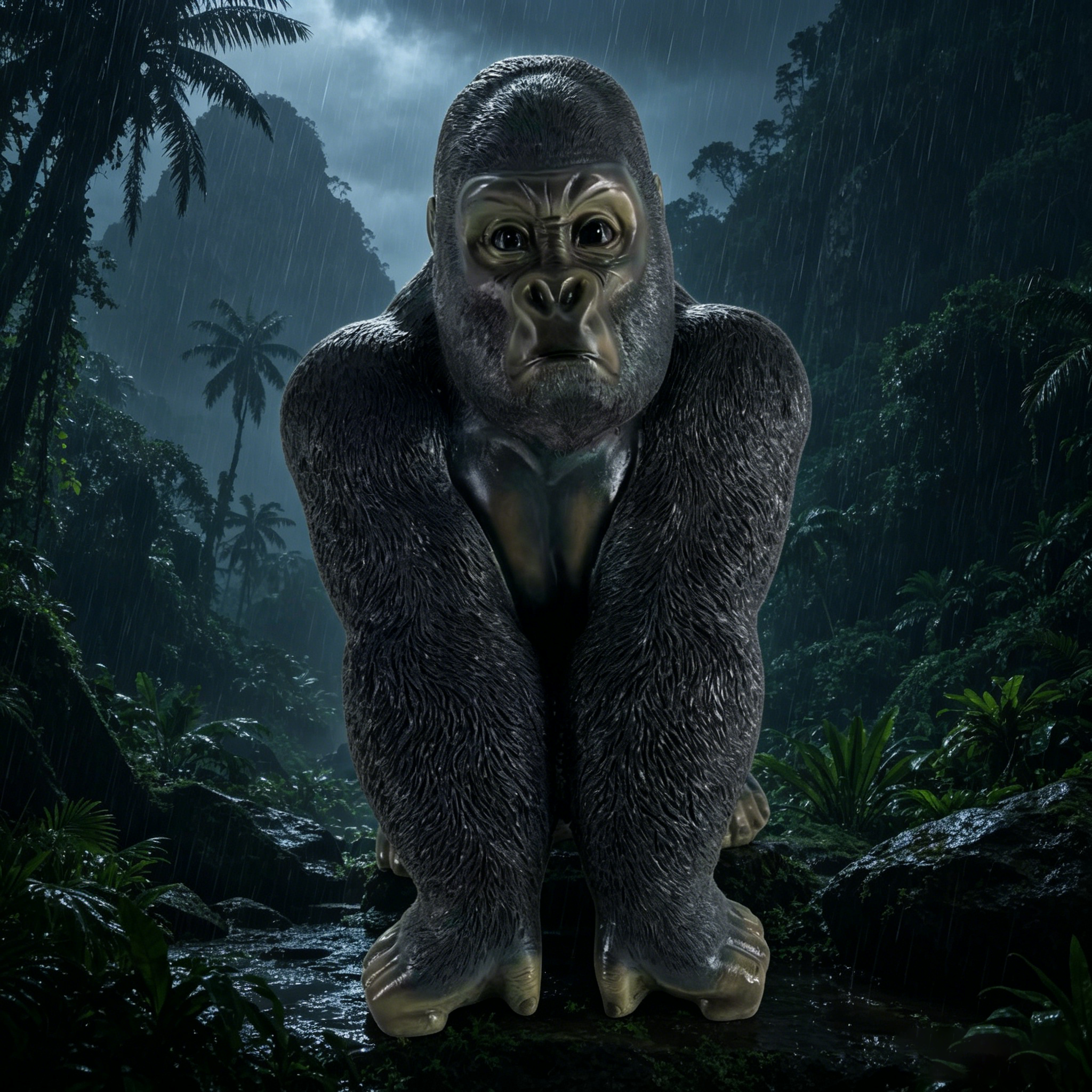 26.38" High Realistic Gorilla Figurine