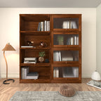 Contemporary Closed Back Glass Doors Office Storage Cabinet