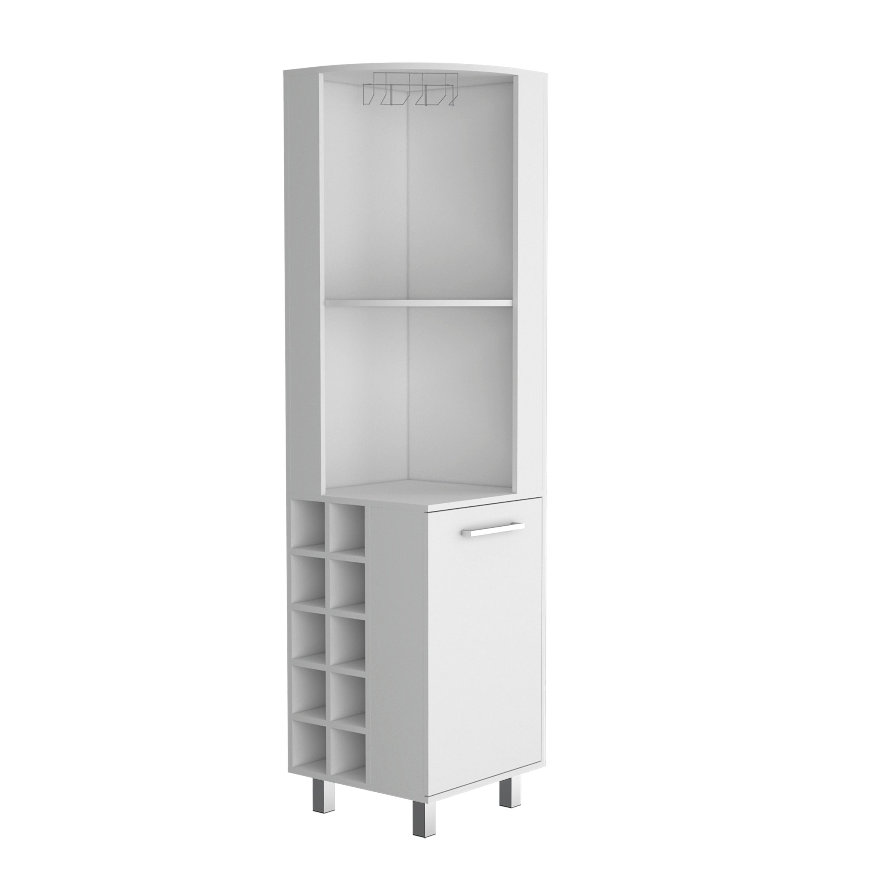 Kaia 70" Tall Corner Bar Cabinet
