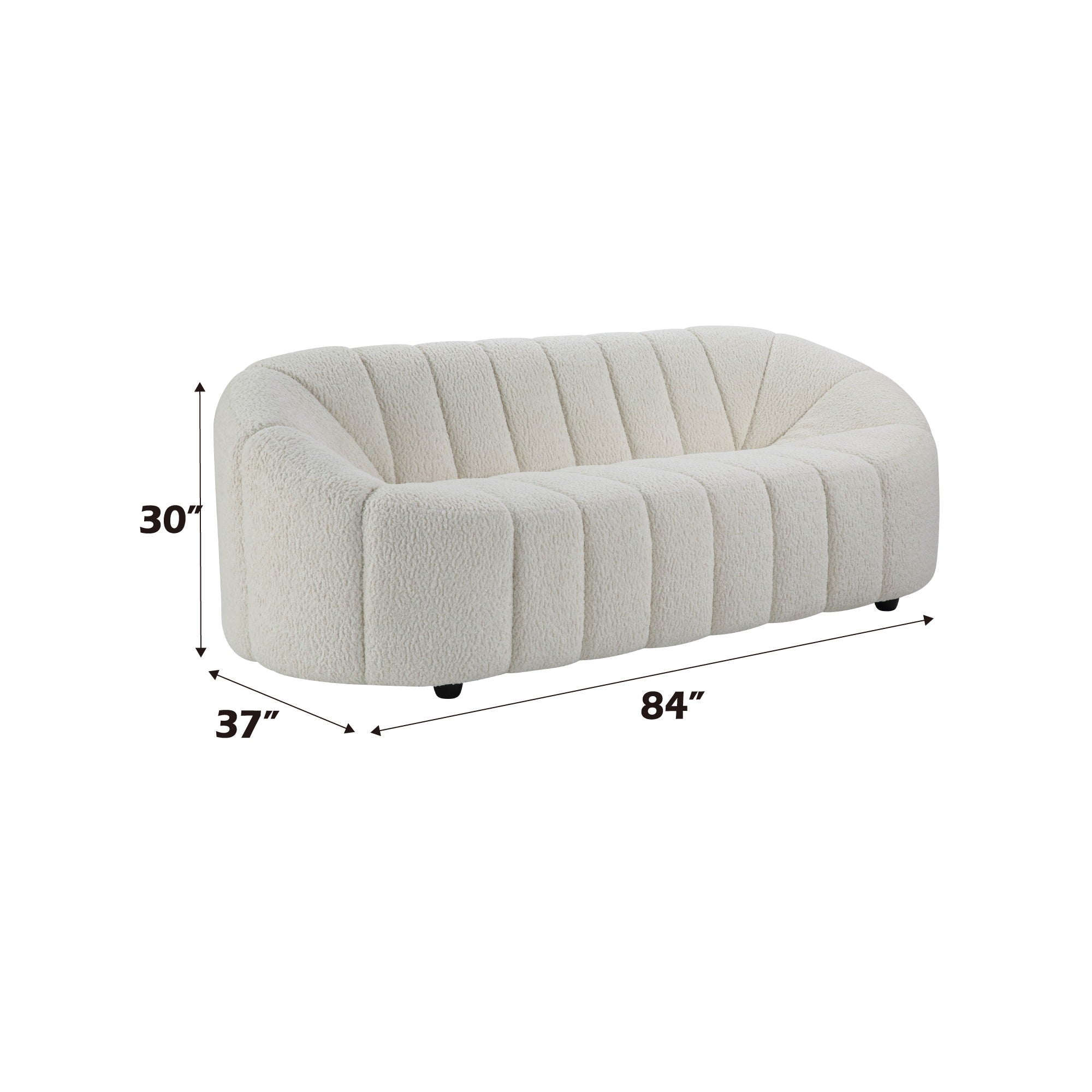 Osmash Teddy Sherpa Sofa - White