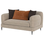 Repley Latte Upholstered Sculpted Track Arm Loveseat