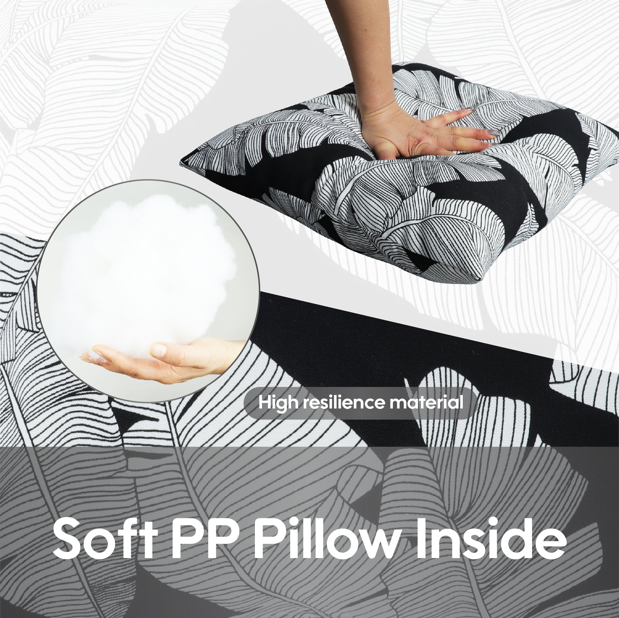 2 Pack Outdoor Throw Pillows, Waterproof & Fade-Resistant (18x18 Inch)