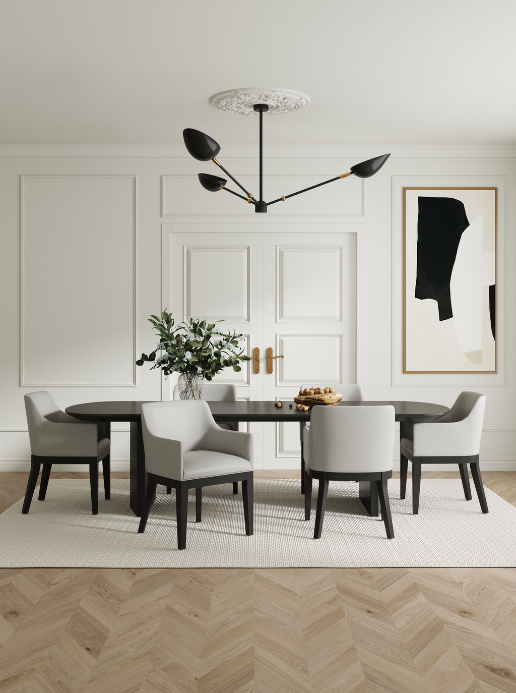 Gansevoort Wood Vegan Leather Armchair in Stone