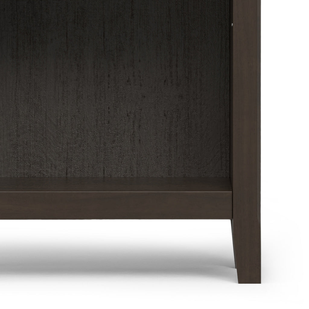 Amherst 24 Inch Solid Wood 5 Shelf Bookcase in Hickory