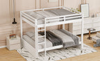 Wood Queen Size Bunk Bed with Ladder