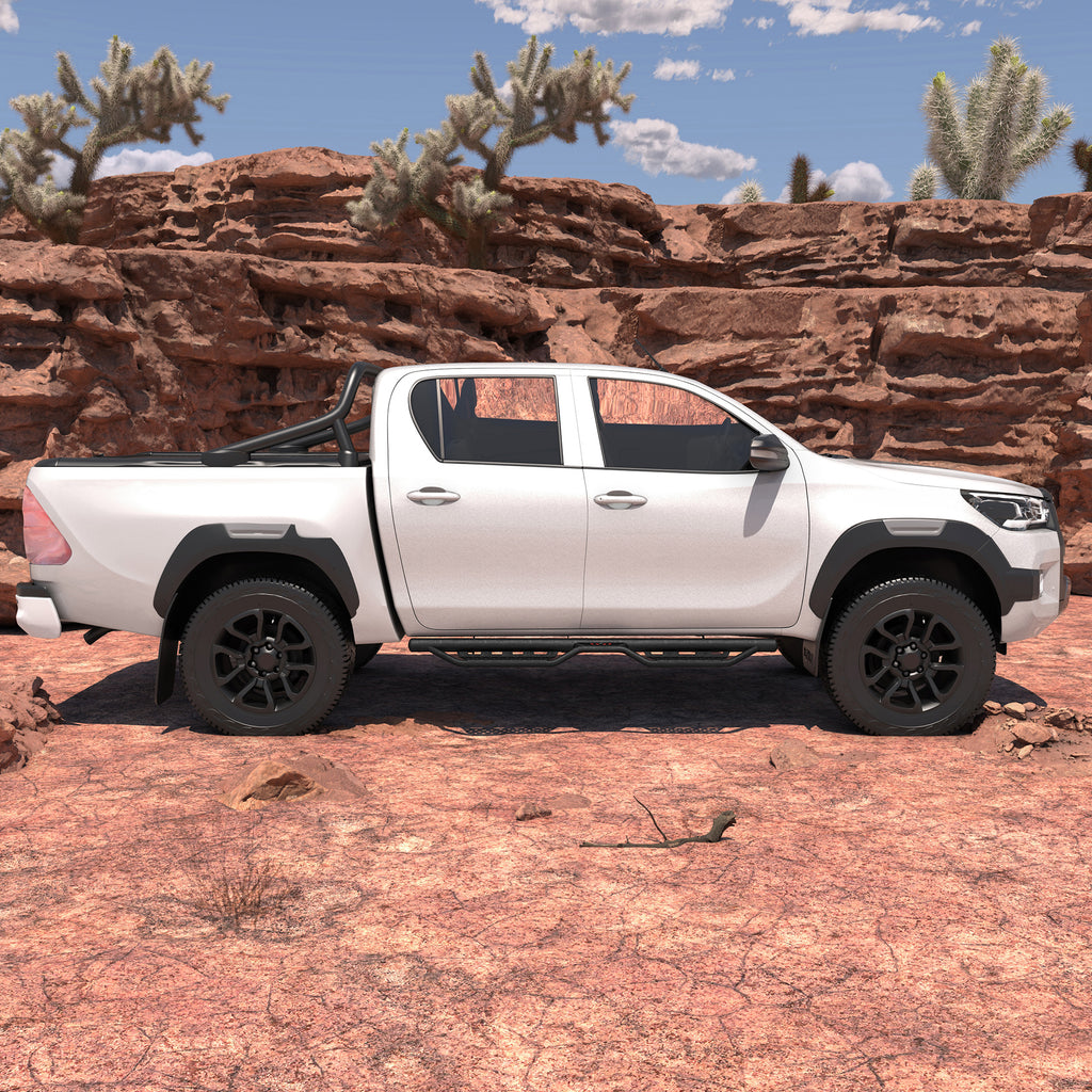 Running Boards Side Steps for 2024–2026 Toyota Tacoma Double Cab, Black or Red