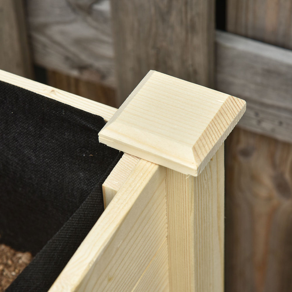 Outsunny Raised Garden Bed with Lockable Wheels