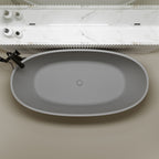67'' Freestanding Bathtub Resin Stone Soaking Bathtub