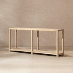 Milo 71" Reclaimed Wood Console Table with Lower Shelf