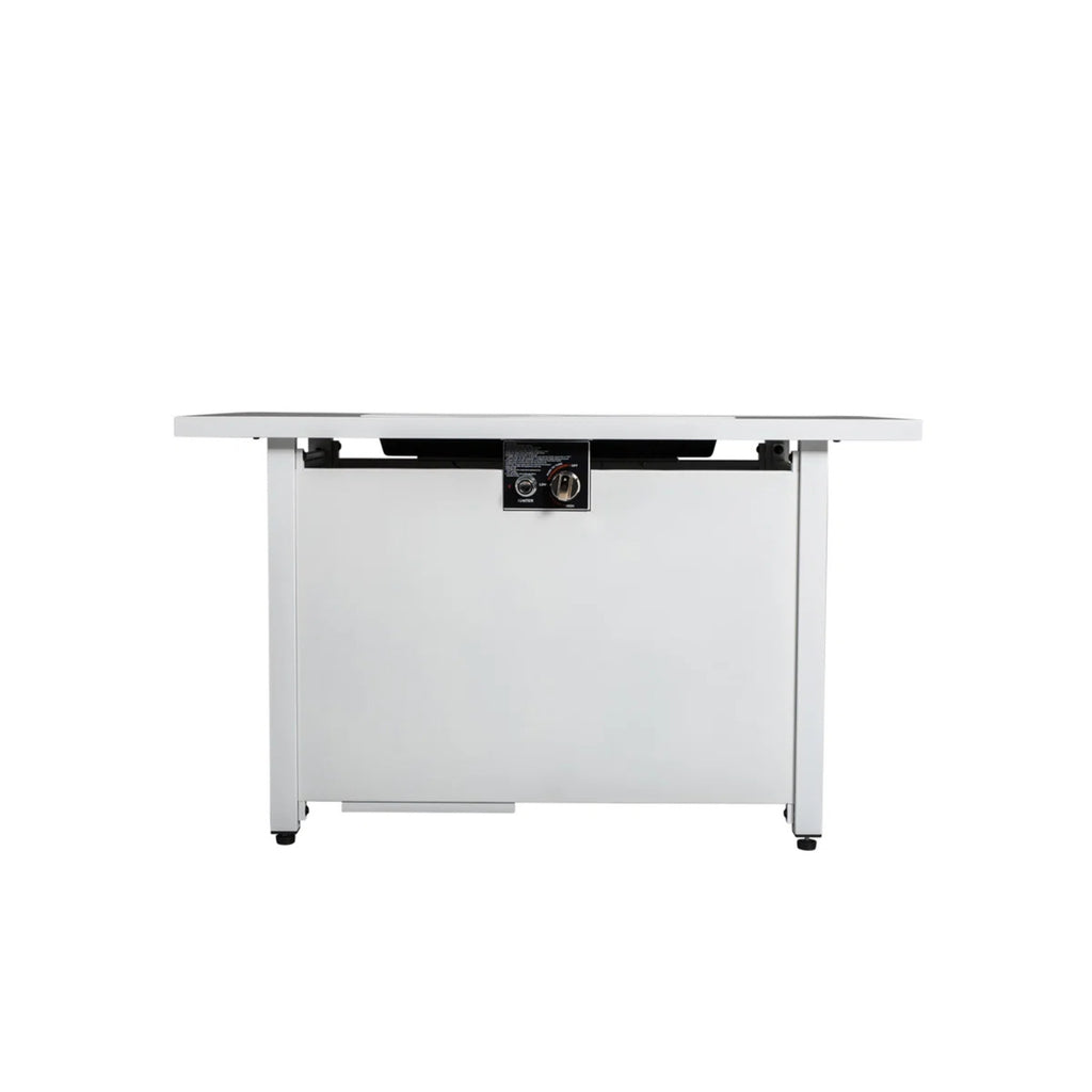 43" Metal Rectangular Fire Pit – Outdoor Patio Heating Table
