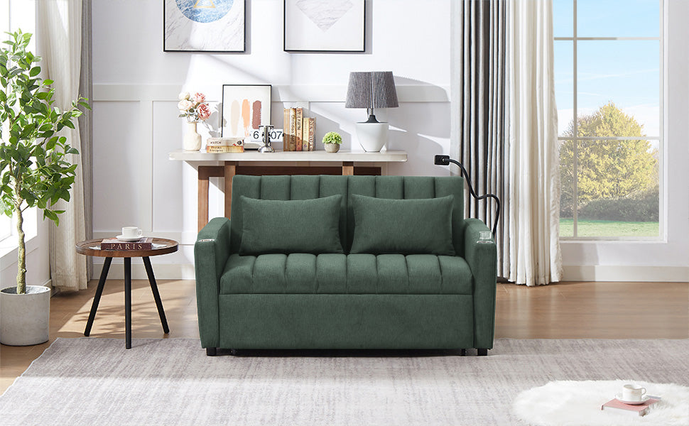 55.9" Convertible Sofa Bed Loveseat
