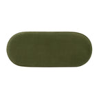 Serena 38" Oval Storage Bench Ottoman, Olive