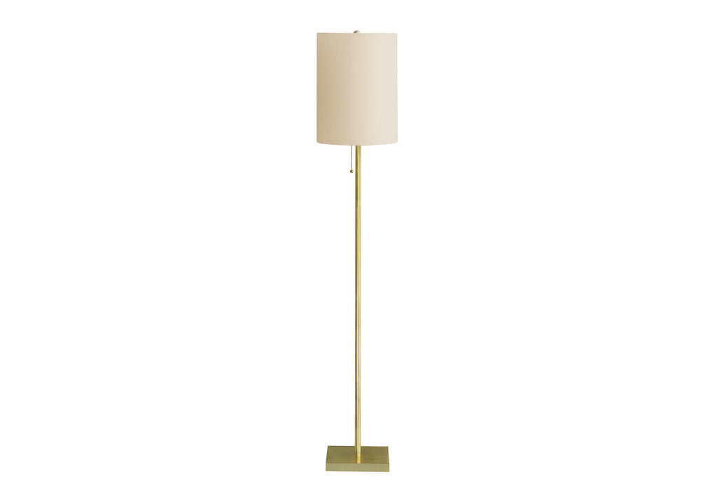 62"h Brass Metal Floor Lamp