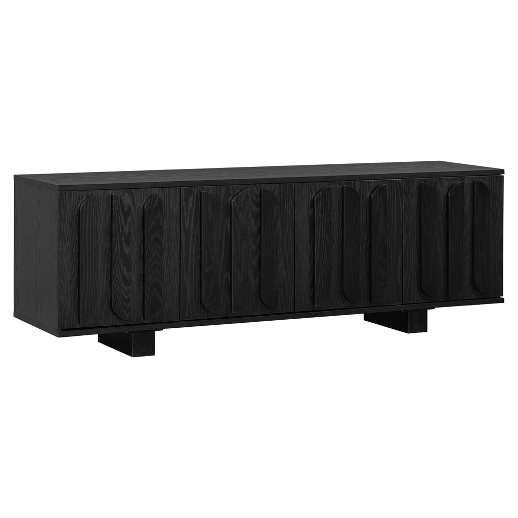 Vibe Haus 63'' Farmhouse TV Stand for TVs up to 75 Inches