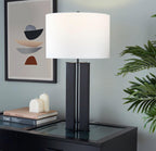 28" Contemporary Metal Table Lamp