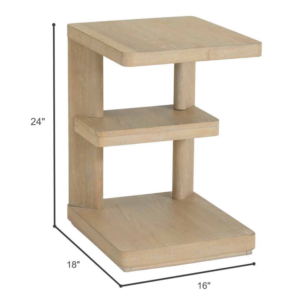 Tan Chairside Table